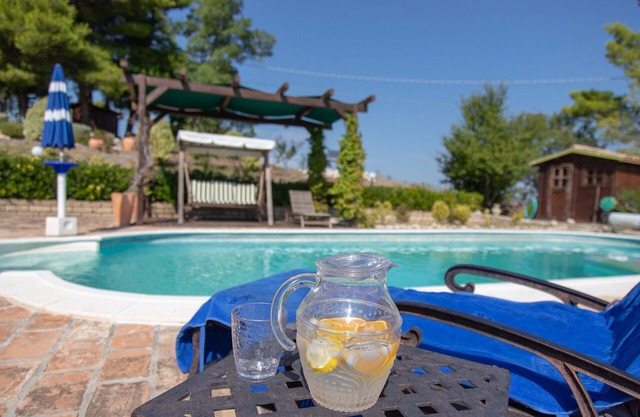 Luxurious Hilltop Villa, swimming pool, glorious panoramic views and olive grove