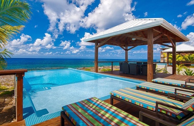 Luxury Villa directly on the water/Private Infinity Pool/Sunset Views/West End