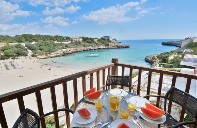 Mallorca front line beach apartment with terrace