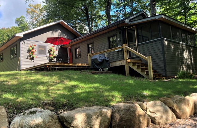 Modern ADK Cabin nwith Outdoor Sauna & Shower in Old Forge