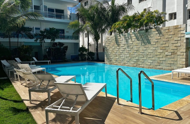 Modern apartment in private residence with pool