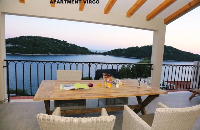 Modern apartment on island of Korcula with the 180 degree breathtaking sea view
