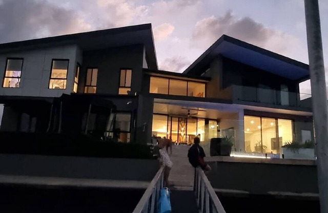 Modern architecturally designed creek frontage property n