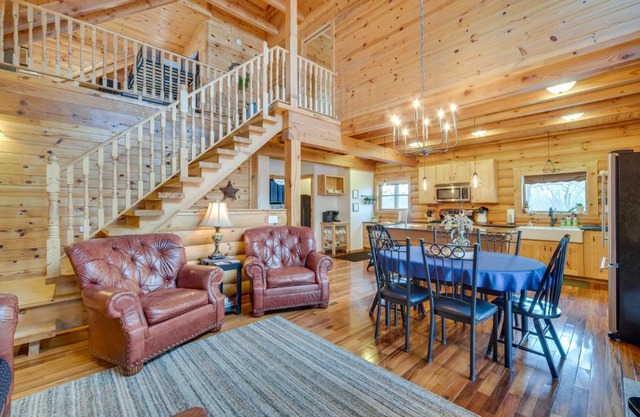 Modern Log Cabin with Rec Room, Steps to Lake!