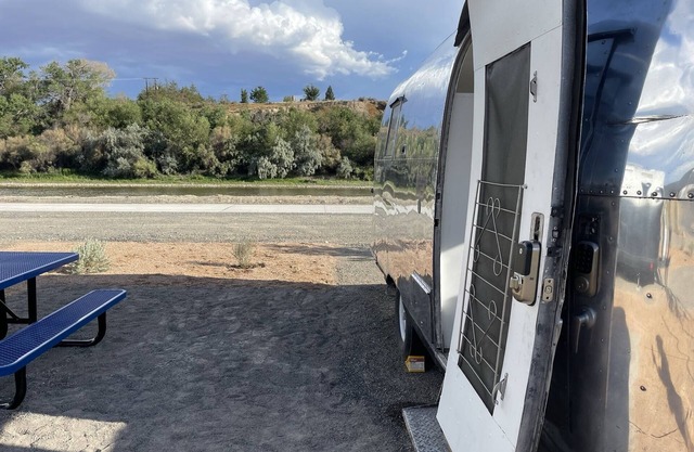 Newly updated Airstream with modern amenities on the bank of the Colorado River.