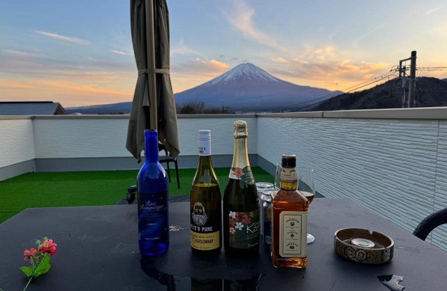 NewOpen大石100A広い展望台, 富士山と河口湖を望む 近大石公園