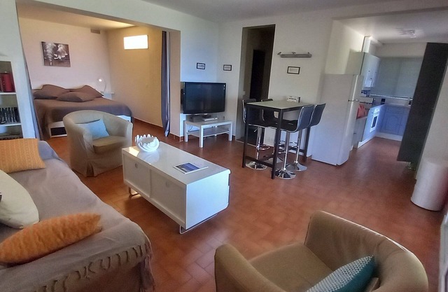Nice flat 53m² air-cond garden WIFI swimmig pool tennis private pkg sea view