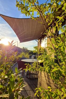 Odenwald-Lodge mit Infrarotsauna und E-Ladestation im Naturpark Odenwald "Haus Himmelblau"