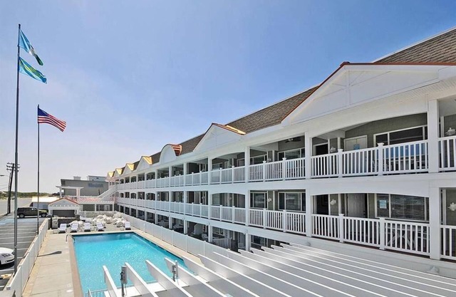 One of the best locations on Avalon's South end beach block at Ocean View Condos.