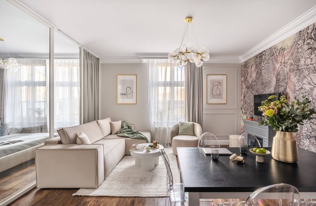 Parisian-chic meets Kraków with soft lighting