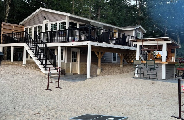 Peaceful Lakefront Retreat w/Private Beach, Outdoor Bar & Home Theater