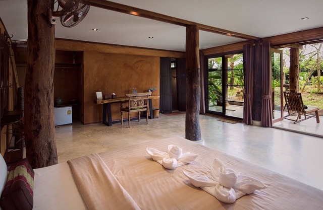 Pillar room in traditional wooden house