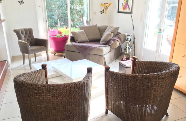 Pleasant, bright house with large enclosed garden for your pets.