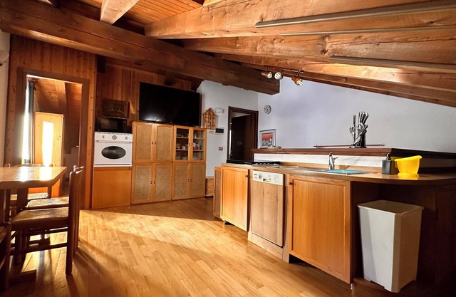 Pretty attic with awakening view of Mont Blanc