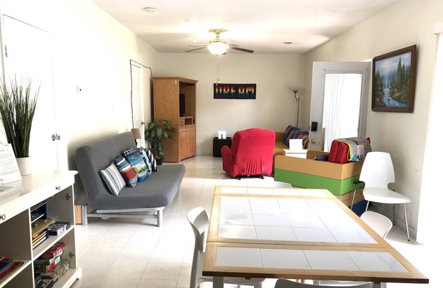 Private, easily accessible (no steps or stairs anywhere!), kid and pet friendly,