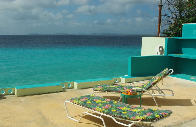 Private Ocean Front Villa in Belnem, Bonaire Right on the Sea.