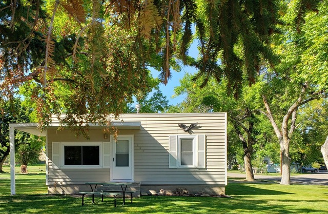 Quaint house on the edge of small town