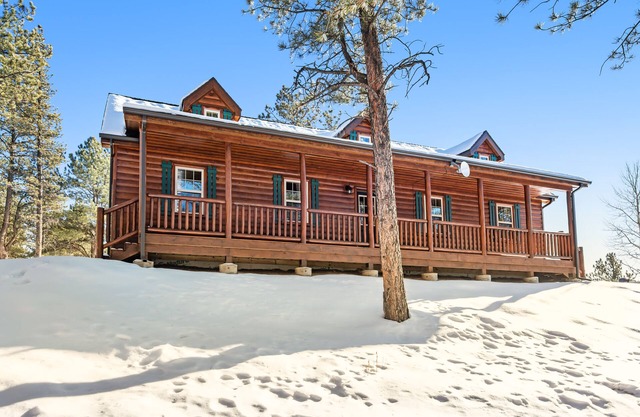Rural Wood Cabin Surrounded by Trees with WiFi, W/D, & Gorgeous Deck