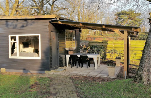 Rustic log cabin/chalet in a quiet location in the middle of nature in East Friesland
