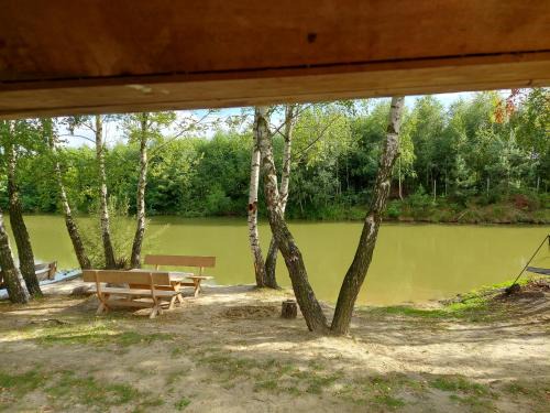 Słoneczny domek ze stawem i wędkowaniem