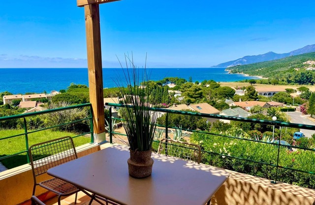 Saint - Florent : Apartment, air-conditioned, swimming pool, sea view, 50 m2,