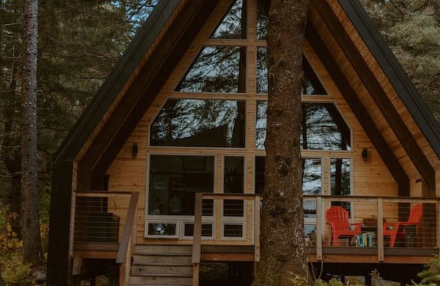 Salted Roots Red Door A-Frame Cabin