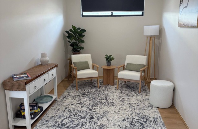 Seaside EscapenKick back and relax in this calm, stylish space.
