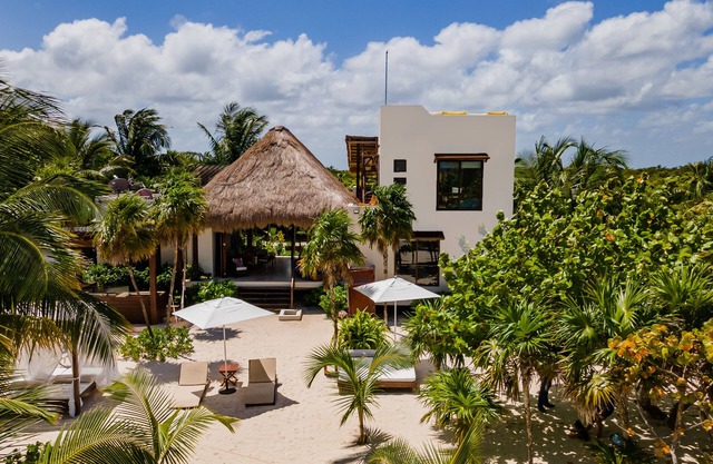 Secluded beachfront villa in Sian Ka'an, Tulum