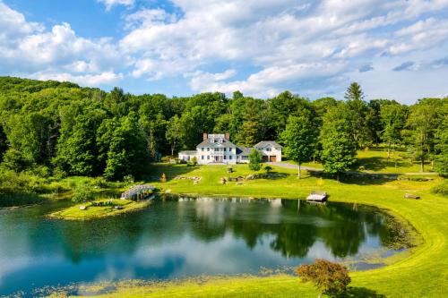 Secluded Berkshires Estate Private PondPoolTheater Gym Sunny Pond