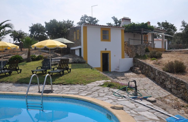 Small hill in Alentejo, Castelo de Vide, with pool