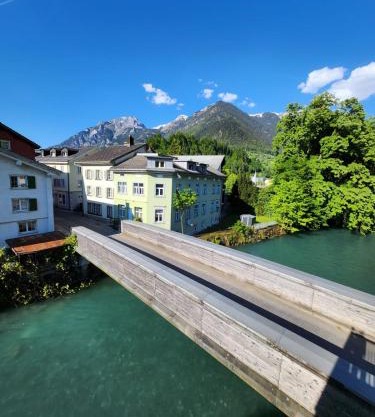 Spacious cellar studio surrounded by mountains and lake
