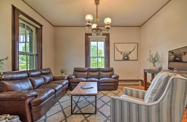 Spacious Farmhouse on 200 Acres Along the River