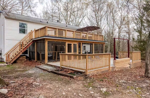 “Spacious Poconos Home Hot Tub Game Room & Theater”