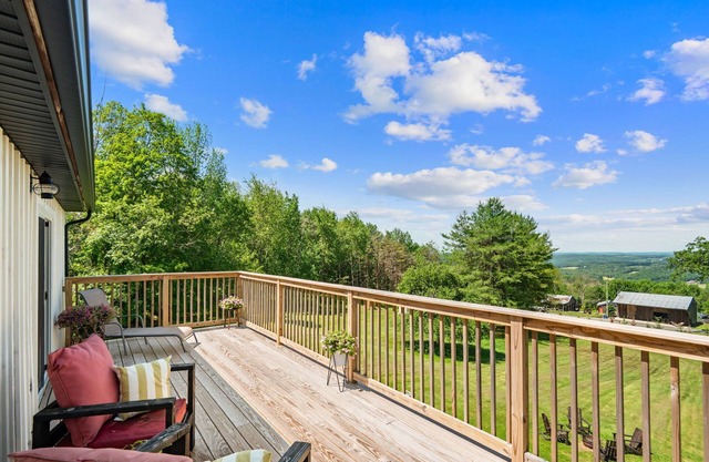 Spacious Summer Escape w/Hot Tub, Games, Fire Pit & Scenic Hilltop Views!