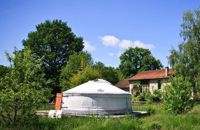 Stay in a yurt at the Ferme des Ânes