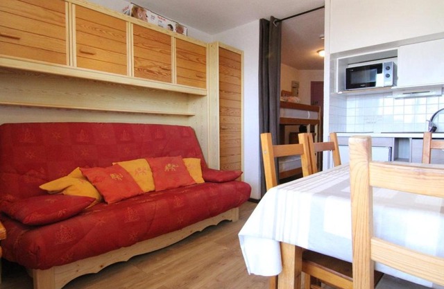 Studio confortable pour 4 personnes à L'Alpe d'Huez avec balcon, proche commerces et pistes - FR-1-405-32