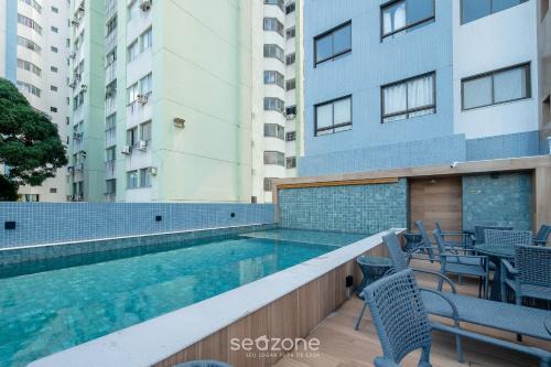 Studio Moderno em cond. c/piscina HFO0208