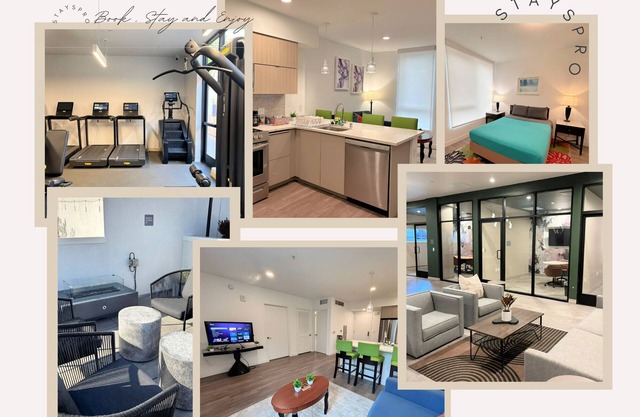 Stunning Boutique 2BR Apartment, Close to Everything with AC, fitness room, WiFi