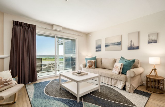 Stunning views from this bayfront condo in the Taft district of Lincoln City!