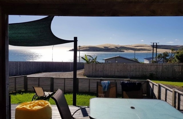 Stunning views with beach access across the road.