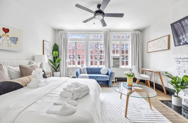 The West Village Penthouse | Huge Windows + Desk + Skylights + Cobblestone Street