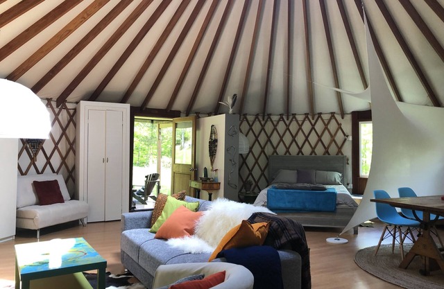 Totally secluded Yurt surrounded by waterfalls, brooks, cliffs and forest