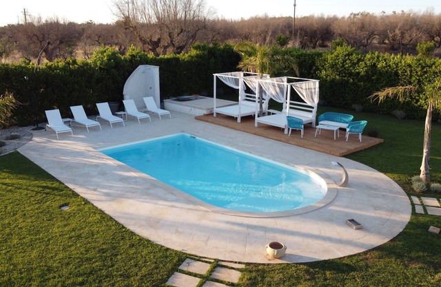 Trullo new villa with private heated pool near Salento beaches