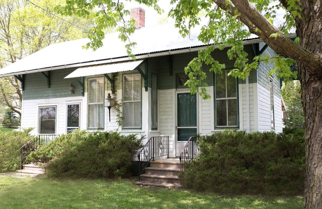 Unique! A renovated old railroad depot turned into a cozy cottage.