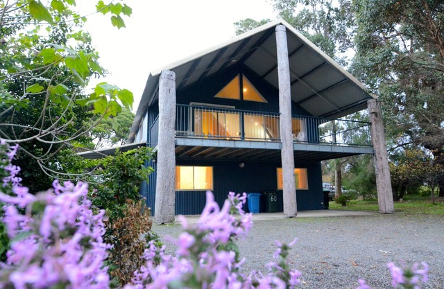 Unique holiday home on a sheltered bay with uninterrupted view of Karri trees.