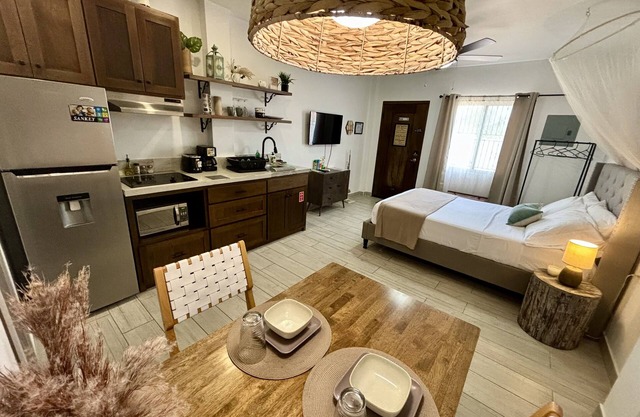 Upscale Studio with Patio - Safe Location, All Essentials Included, Free Bikes