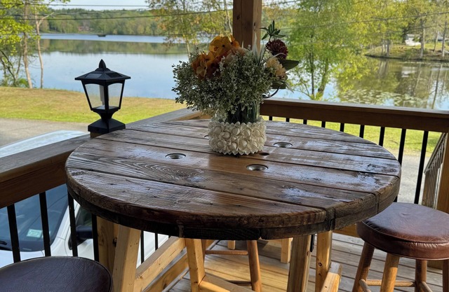 Upstate Lakefront-king bed, fire pit, fireplace,kayak, pontoon boat cruise