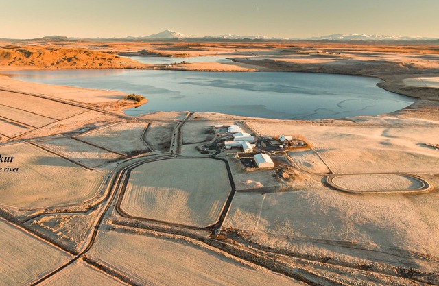 Vacation home by the river Þjórsá, directly in nature, wide landscape, ideally situated