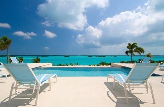 View of the Breezy Palms Waterfront Villa and infinity pool