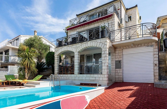 Villa Martina at the beach, with stunning sea views and swimming pool.